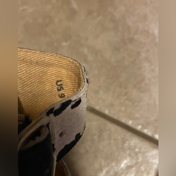 Myra Hair on Cowhide Flat Sandals - Picture 4 of 5